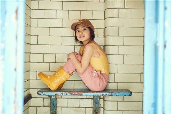 Pistachio Ribbed Kids Swimsuit for wholesale on Faire4