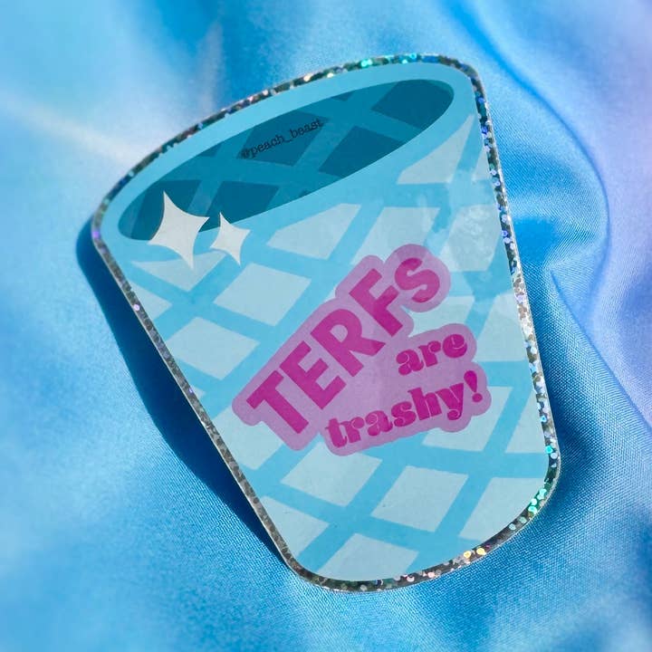 TERFs are Trashy Sticker for wholesale by Peach Beast