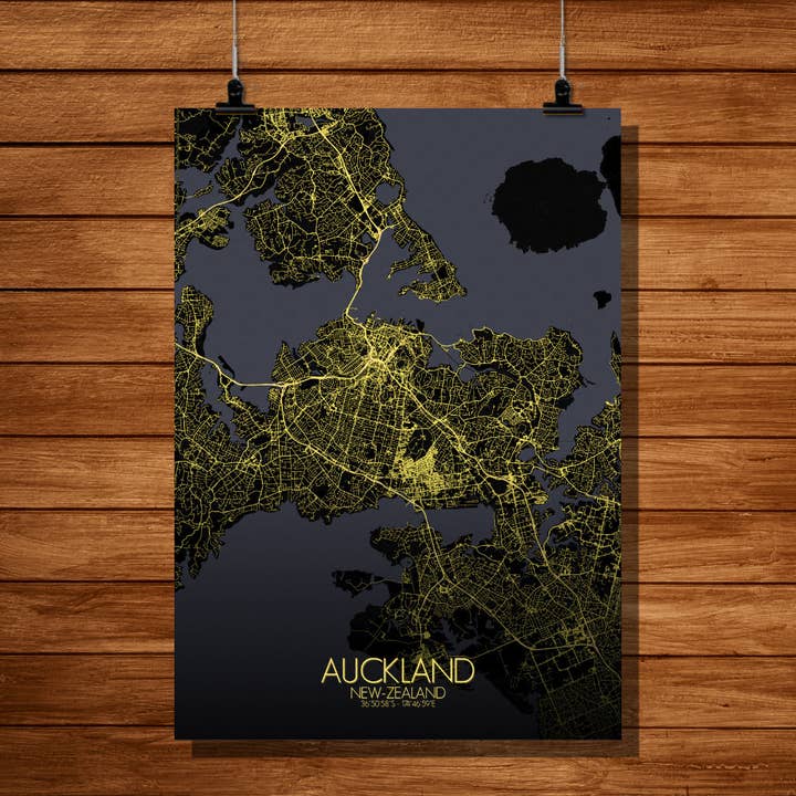 Poster of Auckland | New-Zealand for wholesale by mapospheres