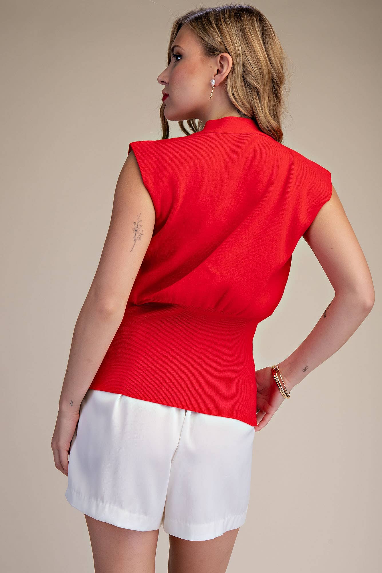 Glam - Wholesale Knit Top - Women's - Sleeveless V-Neck Knit Vest10