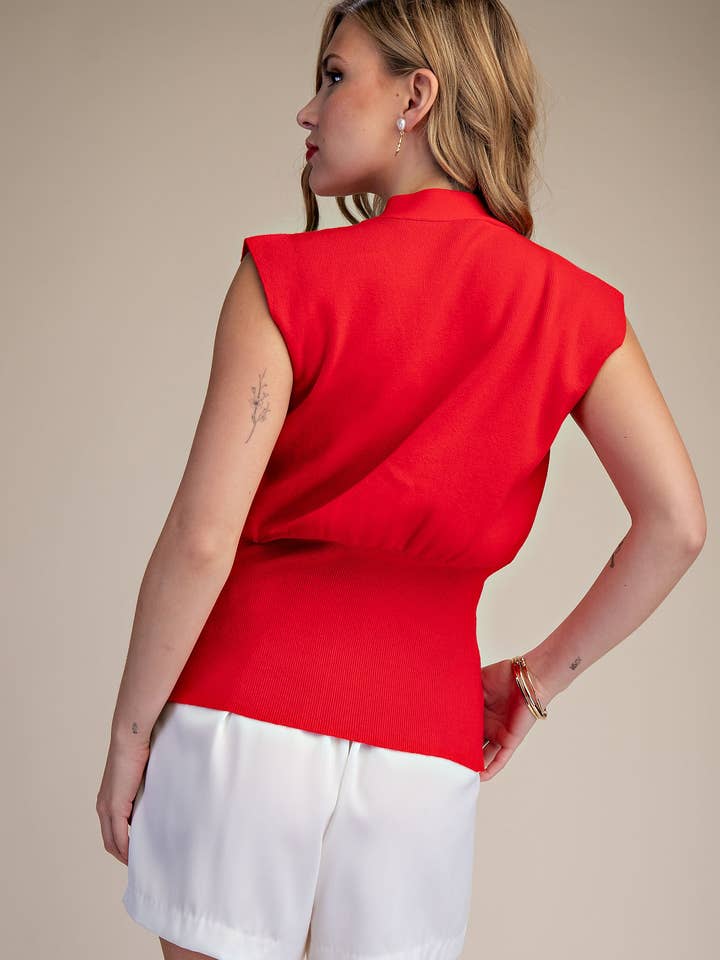 Glam - Wholesale Knit Top - Women's - Sleeveless V-Neck Knit Vest10