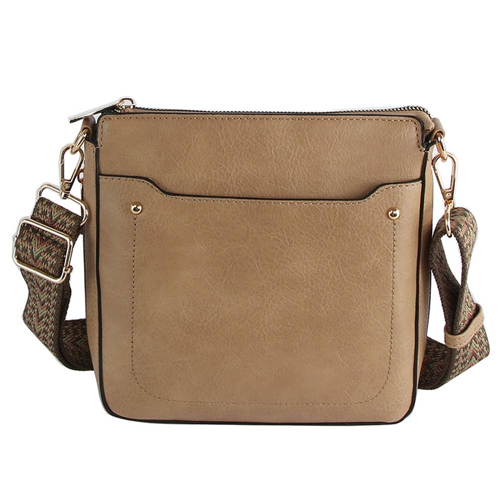 Collections by Fame Accessories – bolsa tiracolo - Mulher por atacado – Bolsa Mensageiro a Tiracolo de Couro com Alça Boho8