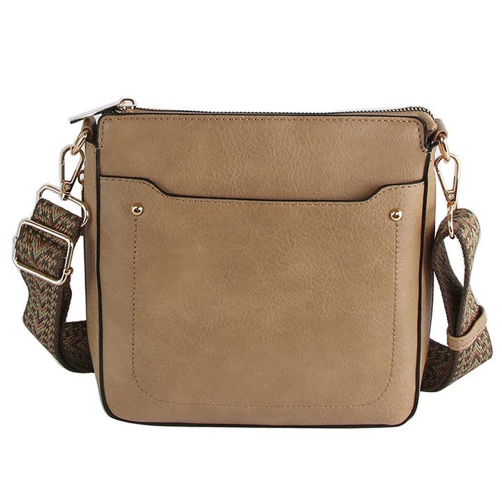 Collections by Fame Accessories – bolsa tiracolo - Mulher por atacado – Bolsa Mensageiro a Tiracolo de Couro com Alça Boho8