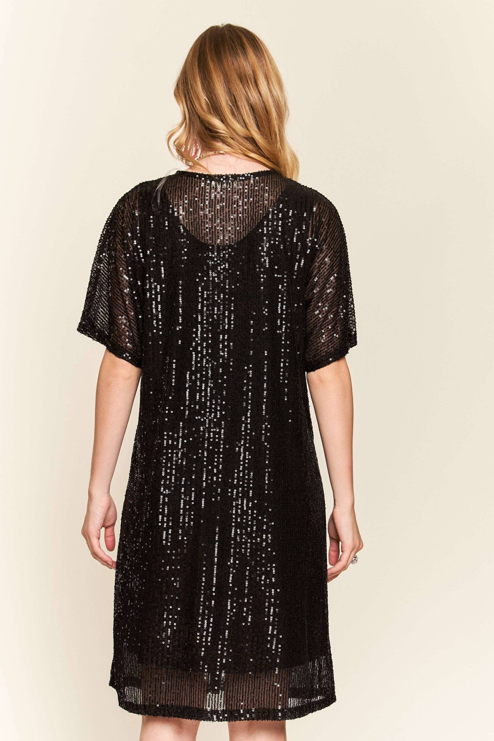 ADORA LA - Wholesale Dress - Women's - D7579_HE_ - DROP SHOULDER SEQUINS DRESS18