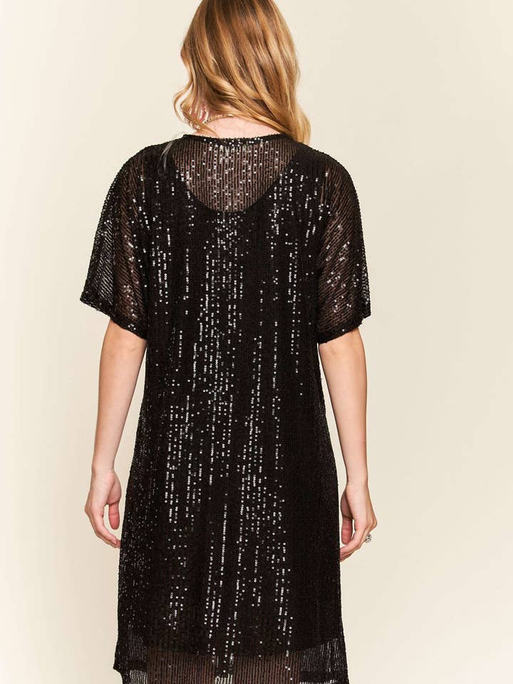 ADORA LA - Wholesale Dress - Women's - D7579_HE_ - DROP SHOULDER SEQUINS DRESS18