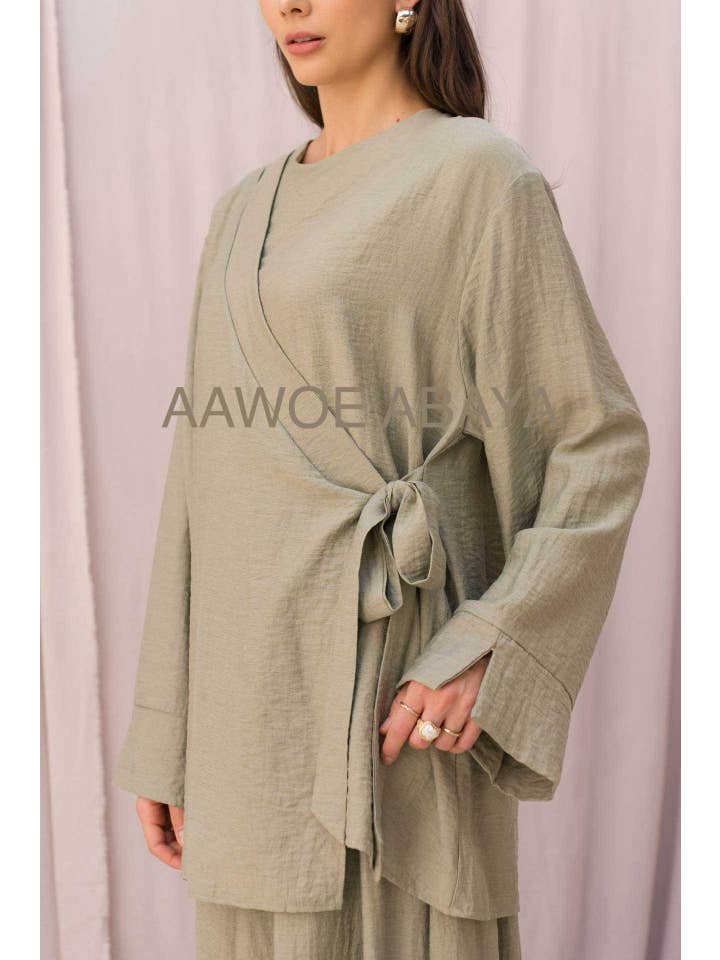 Aawoe Abaya - Wholesale Tops Set - Women's - Chic Set with Long Sleeves - 2422-EN12