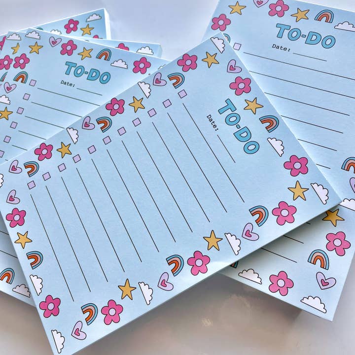 Happy To-Do List Notepad for wholesale by Sincerely Alona