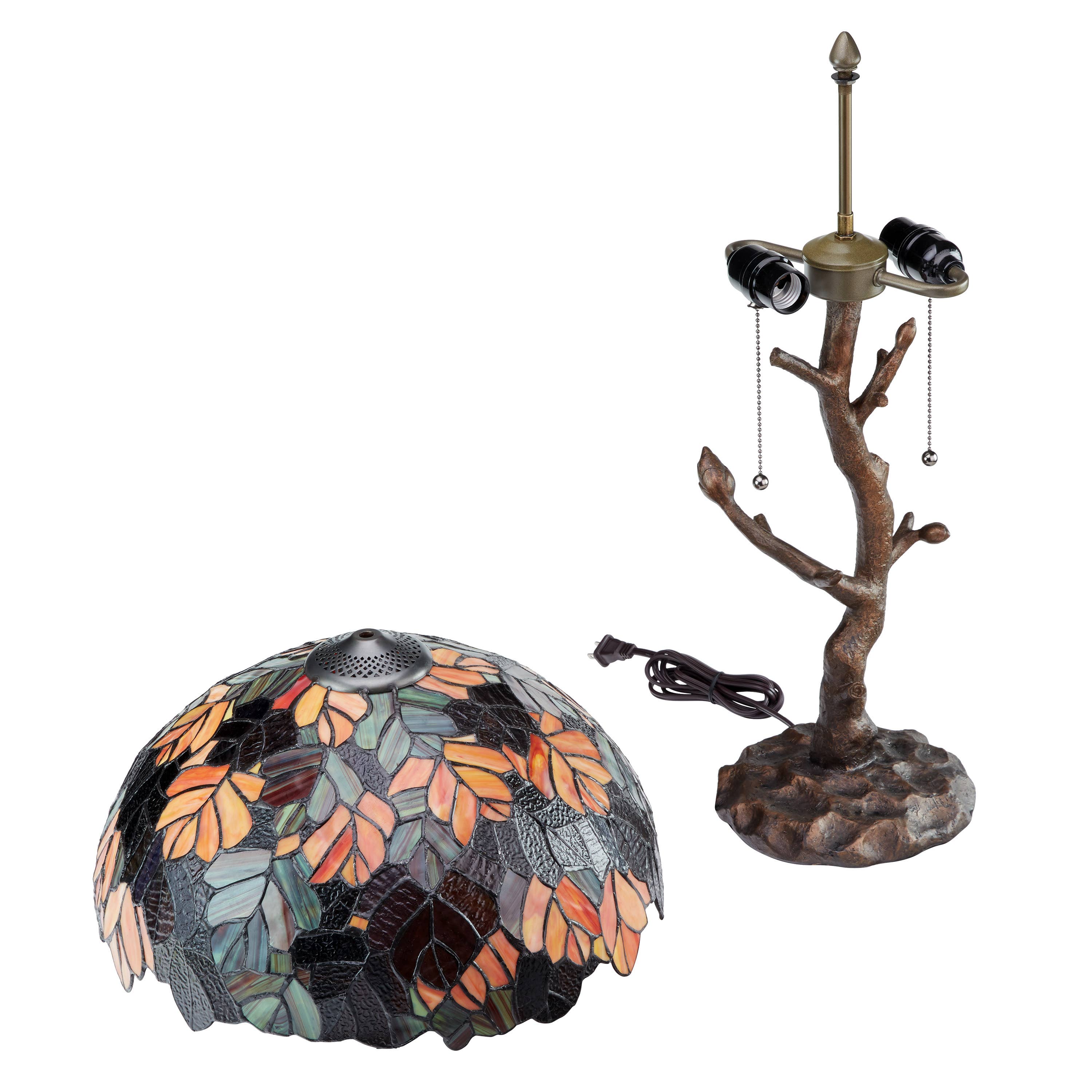 River of Goods - Vente Lampes d'appoint/de bureau - Lampe de table en vitrail H Marvel Maple Tree de 24,5 po9