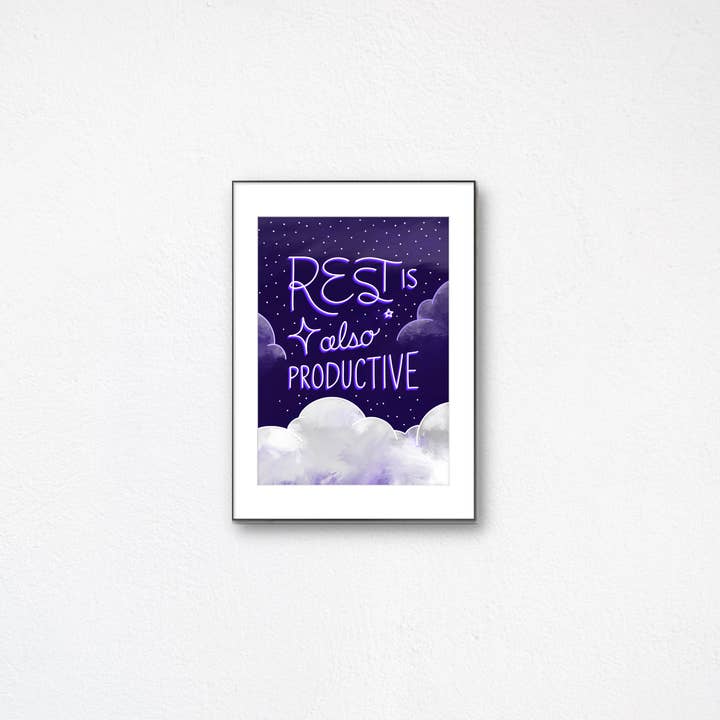 Rest is Also Productive - Color (Art Print) for wholesale by Hey Weegs
