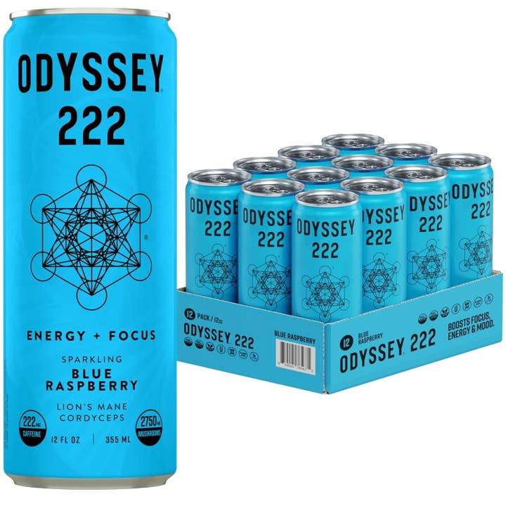 Odyssey Energy Drink Blue Raspberry 12/12OZ for wholesale by L&F Universal Goods