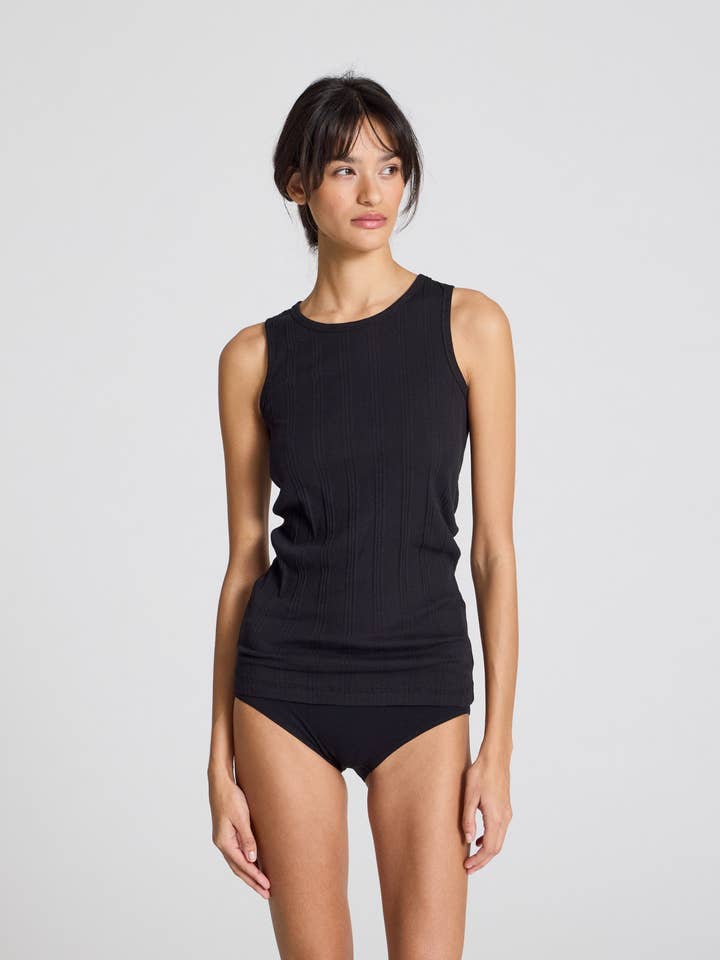 Alberte Cotton Top GOTS - Black for wholesale by gai-lisva