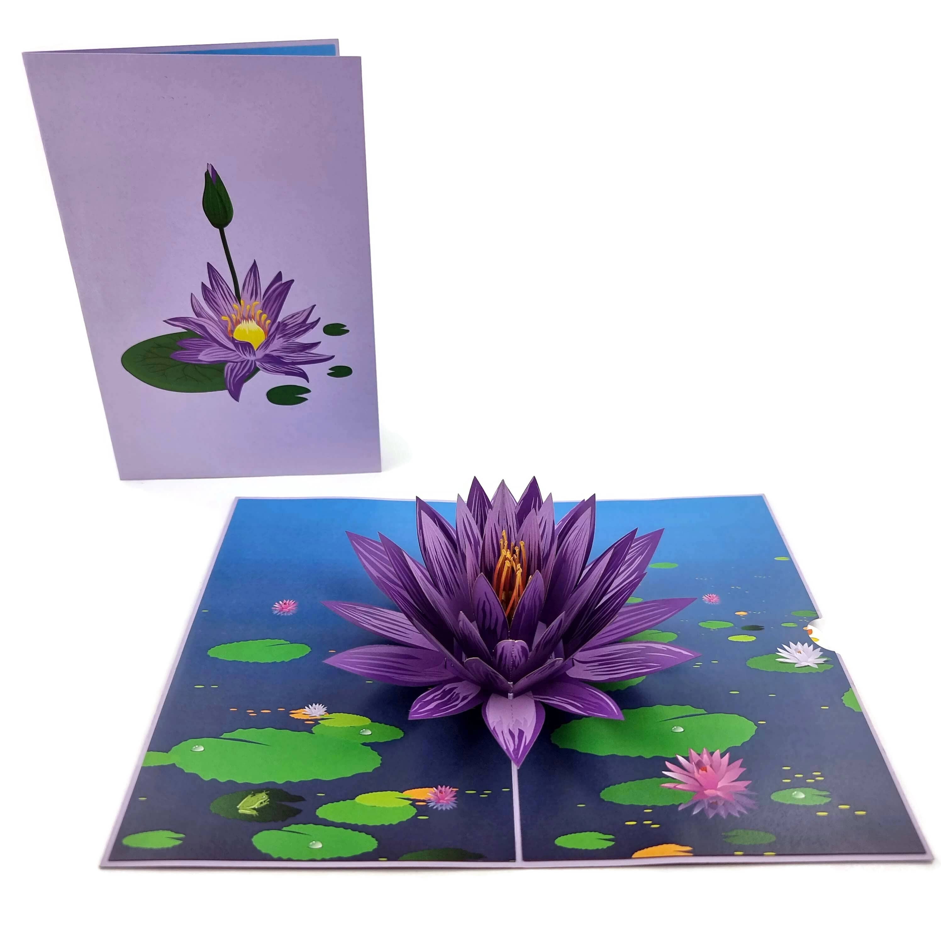 Color Pop Cards - Wholesale Everyday Greeting Card - Water Lily 3D Pop Up Card3