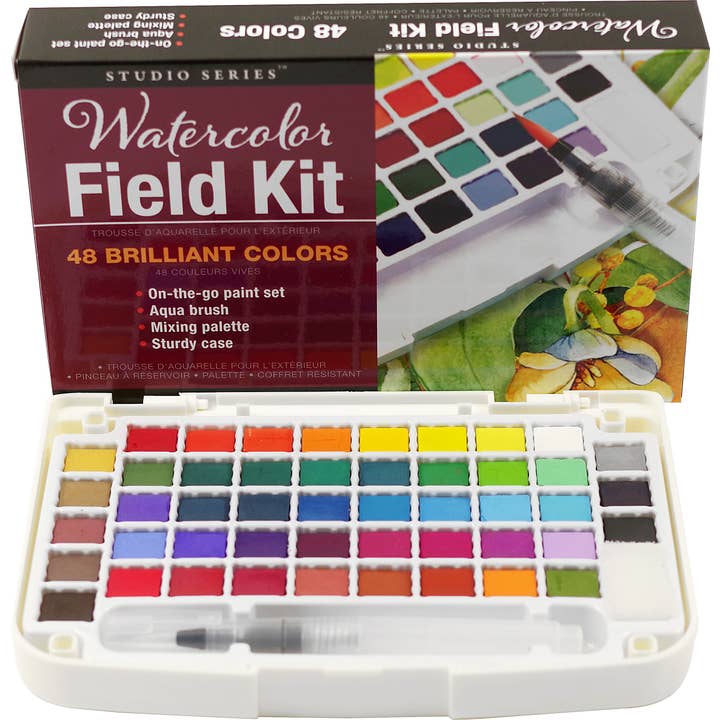 Peter Pauper Press - Wholesale Watercolor Paint - Artist's Watercolor Field Kit