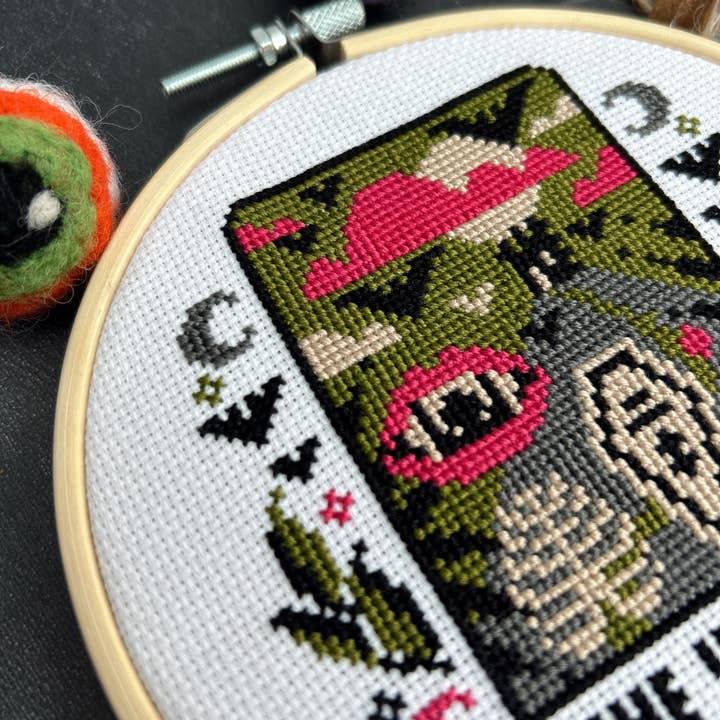 'The Vampire' Halloween Cross Stitch Kit for wholesale by Innocent Bones