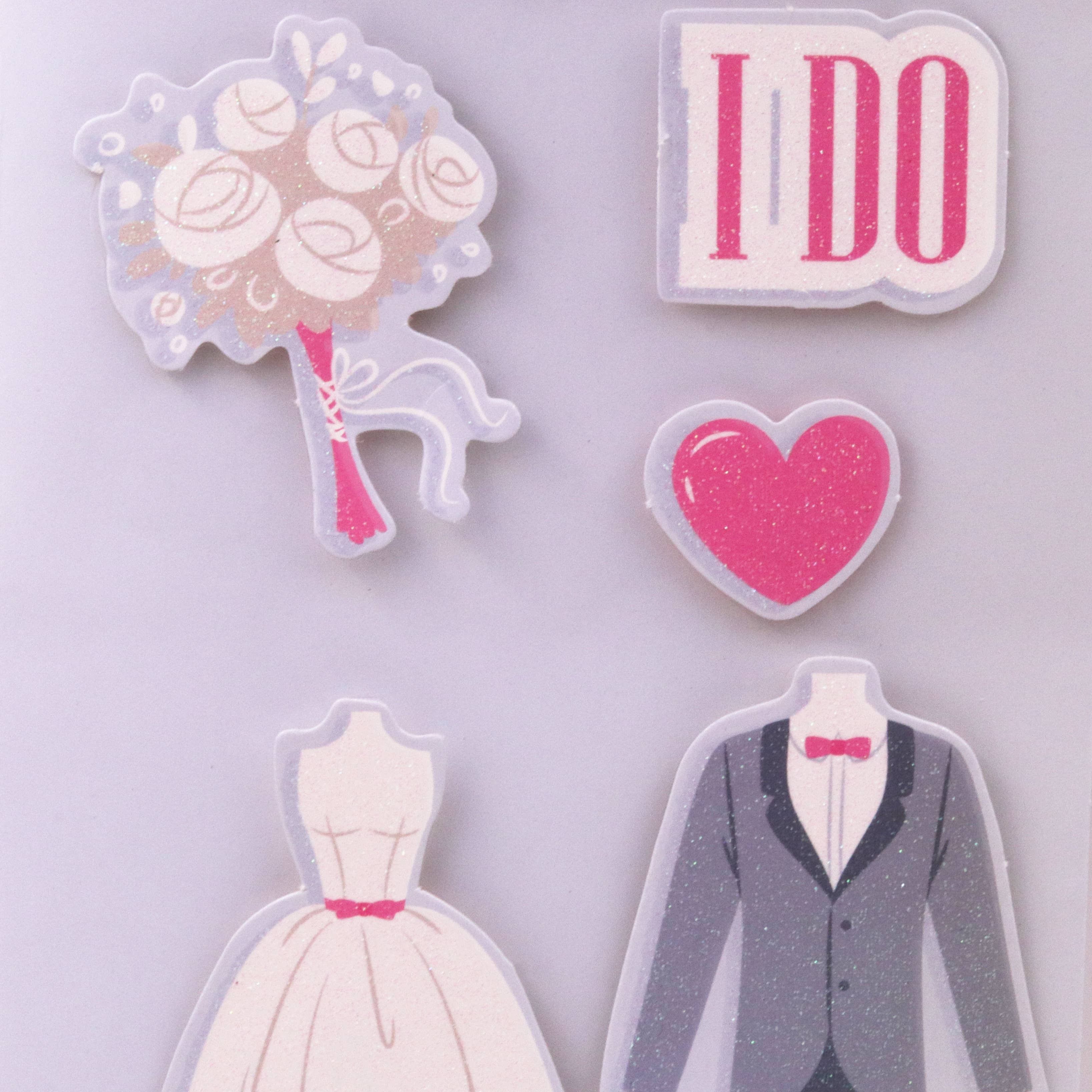 Angels Craft - Wholesale Sticker - Fancy 3D Stickers - Wedding "I Do", 1 sheet1