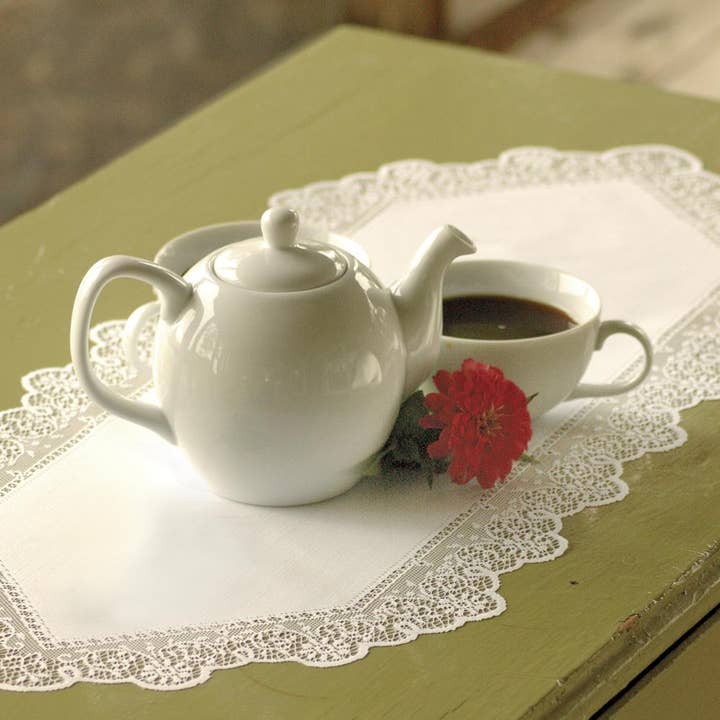 Prelude 14x30 Ecru Lace Table Runner for wholesale by Heritage Lace