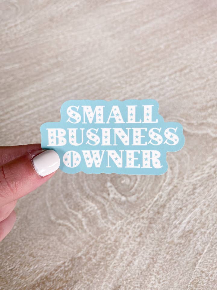 Small Business Owner Sticker (Star Studded) for wholesale by Logan Mahaffey Art
