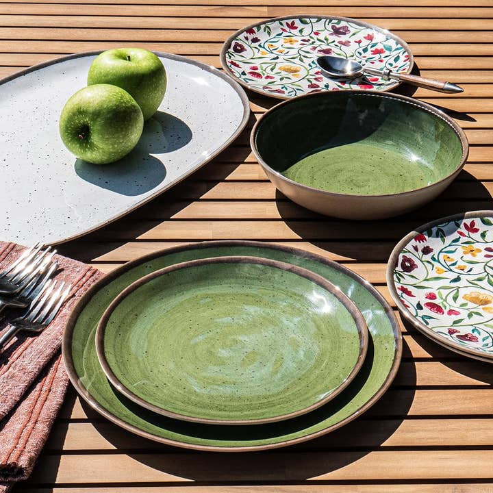 Retreat Pottery Microwavable Melamine Dinnerware Collection for wholesale by Abode Homewares by TarHong