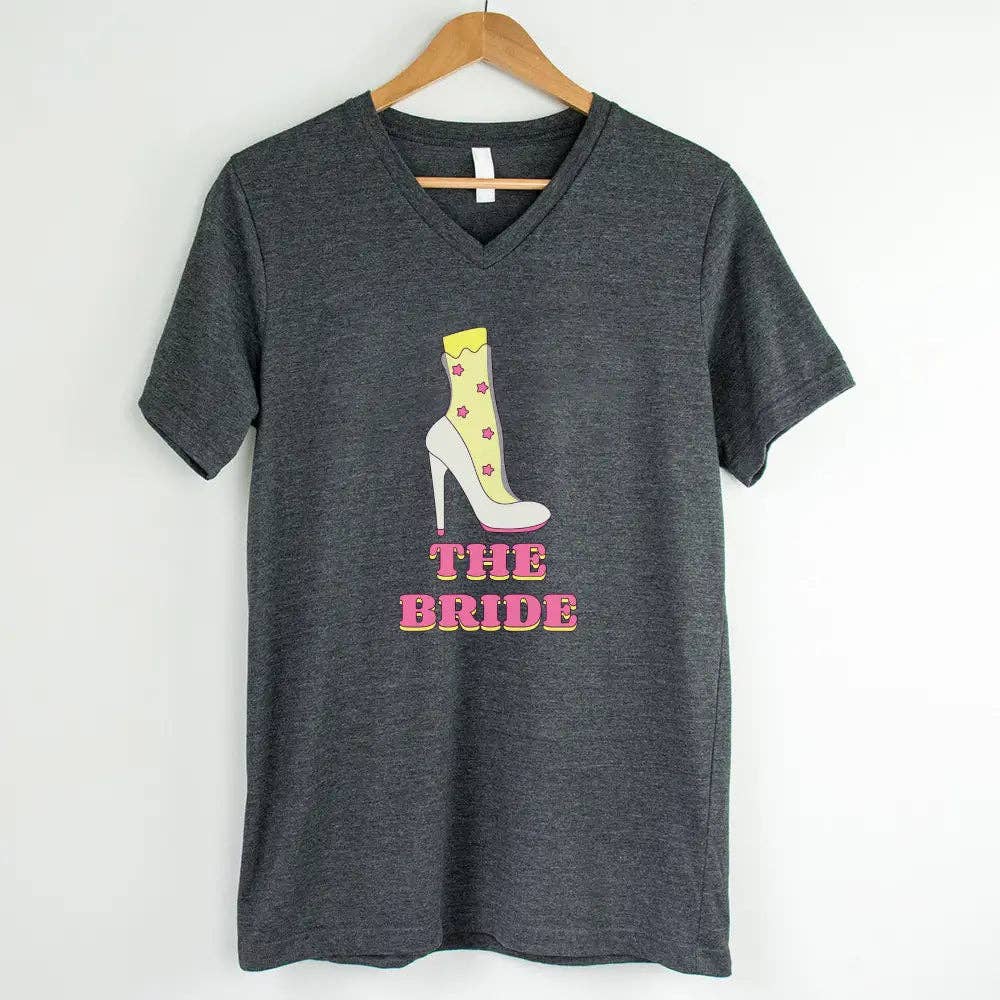 Adorb Custom Tees - Wholesale Screen Printed T-Shirt - Women's - 🍾 Team Bride & The Bride 💍 Bachelorette Party Matching V-Neck T-Shirts7