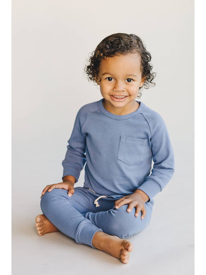 Lucky Panda Kids - Venta al por mayor Conjuntos de ropa cómoda - Niños - Conjunto de descanso | Azul océano13