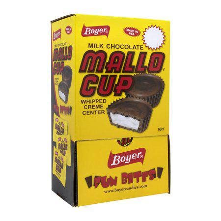Long Island Candy Factory - Wholesale Chocolate Covered Sweets - Boyer Mallo Cup Change Maker 60 Count 0.5 Ounce Each0