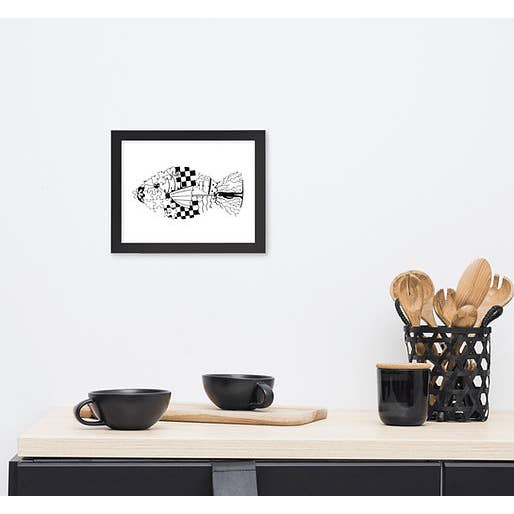 Fish Wall Art | Handmade Art | Unframed Wall Art for wholesale by Samoot Design Inc