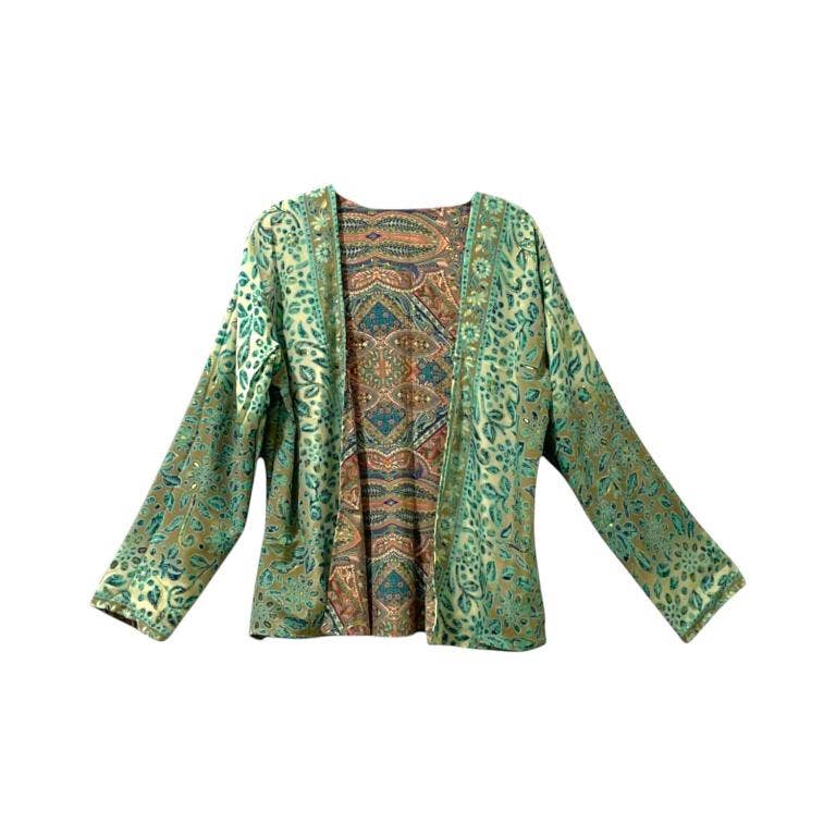 Multicolour Women's Reversible Short Silk Kimono with Exclusive Design for wholesale on Faire4