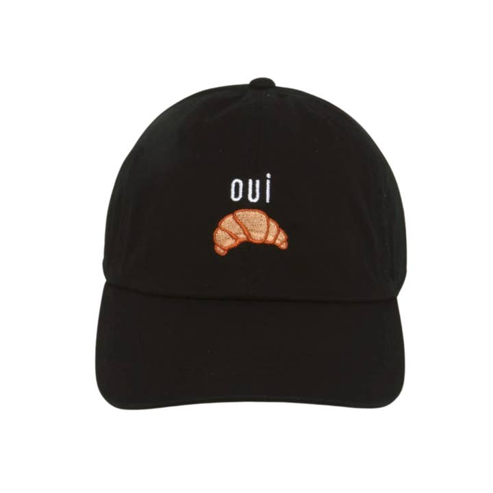 David And Young - Wholesale Baseball Cap - Women's - OUI CROISSANT EMBROIDERED BASEBALL CAP