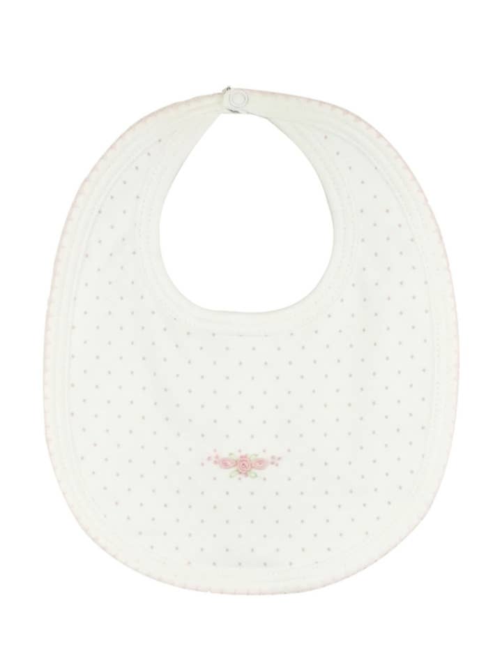 Sweet Pink Dots Babylätzchen aus Pima-Baumwolle für den Großhandel von Baby Threads