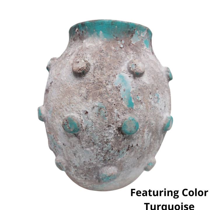 11" Mars Clay Beaded Vase for wholesale by ClayRoot Artisan Studio