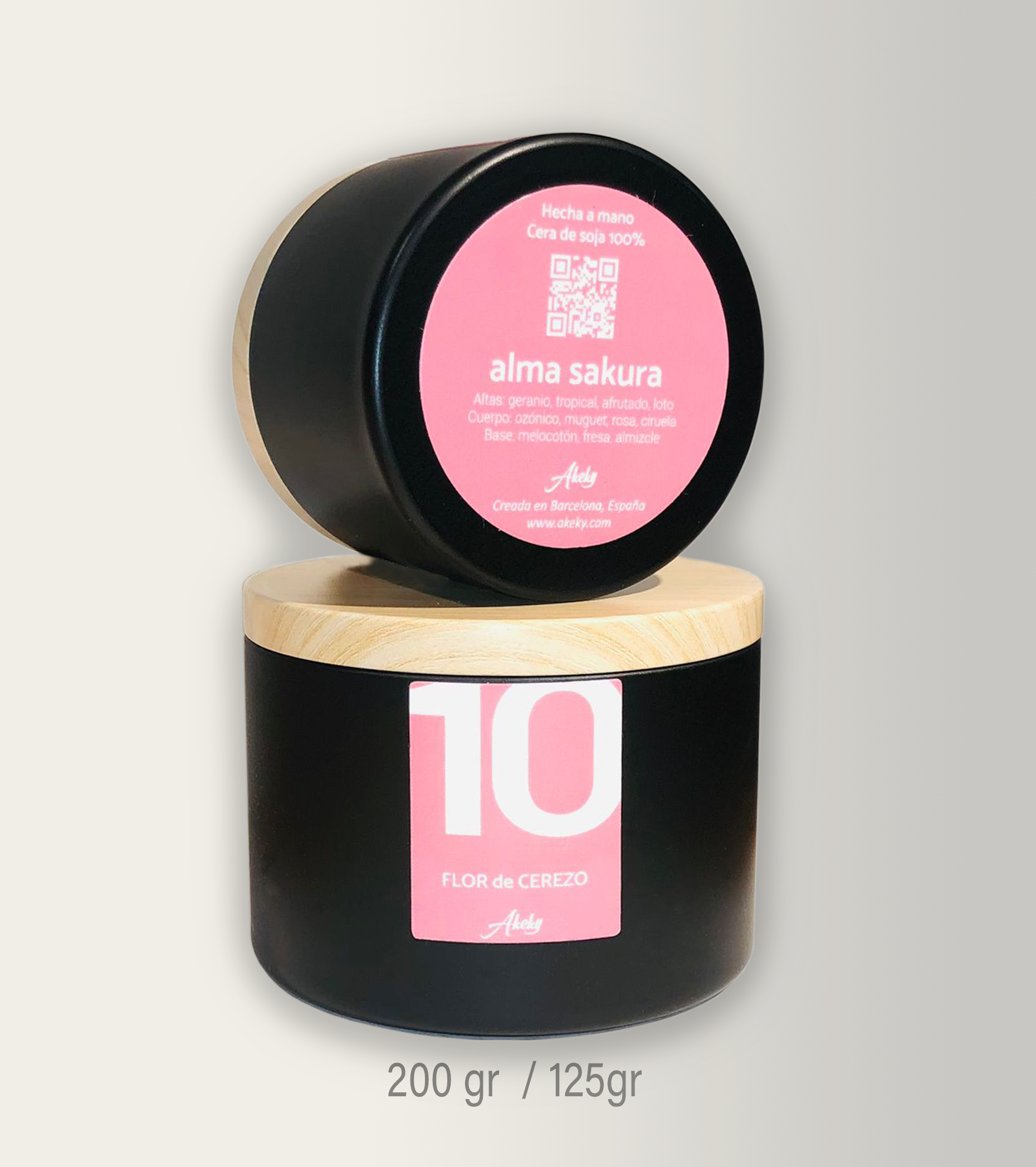 Biopompas - Wholesale Jar/Filled Candle - Handmade CHERRY BLOSSOM candle 100% soy wax, LONG-LASTING AROMA1