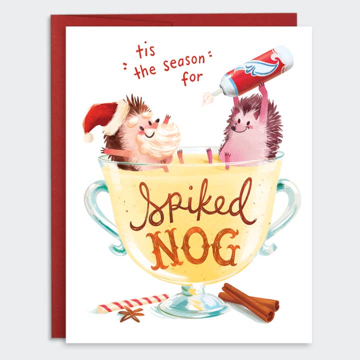Spiked Nog | Holiday Card for wholesale by Mudsplash Studios