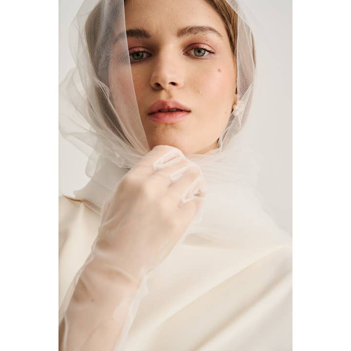 Bruna - Wholesale Gloves - Women's - Long Tulle Gloves · Love ·