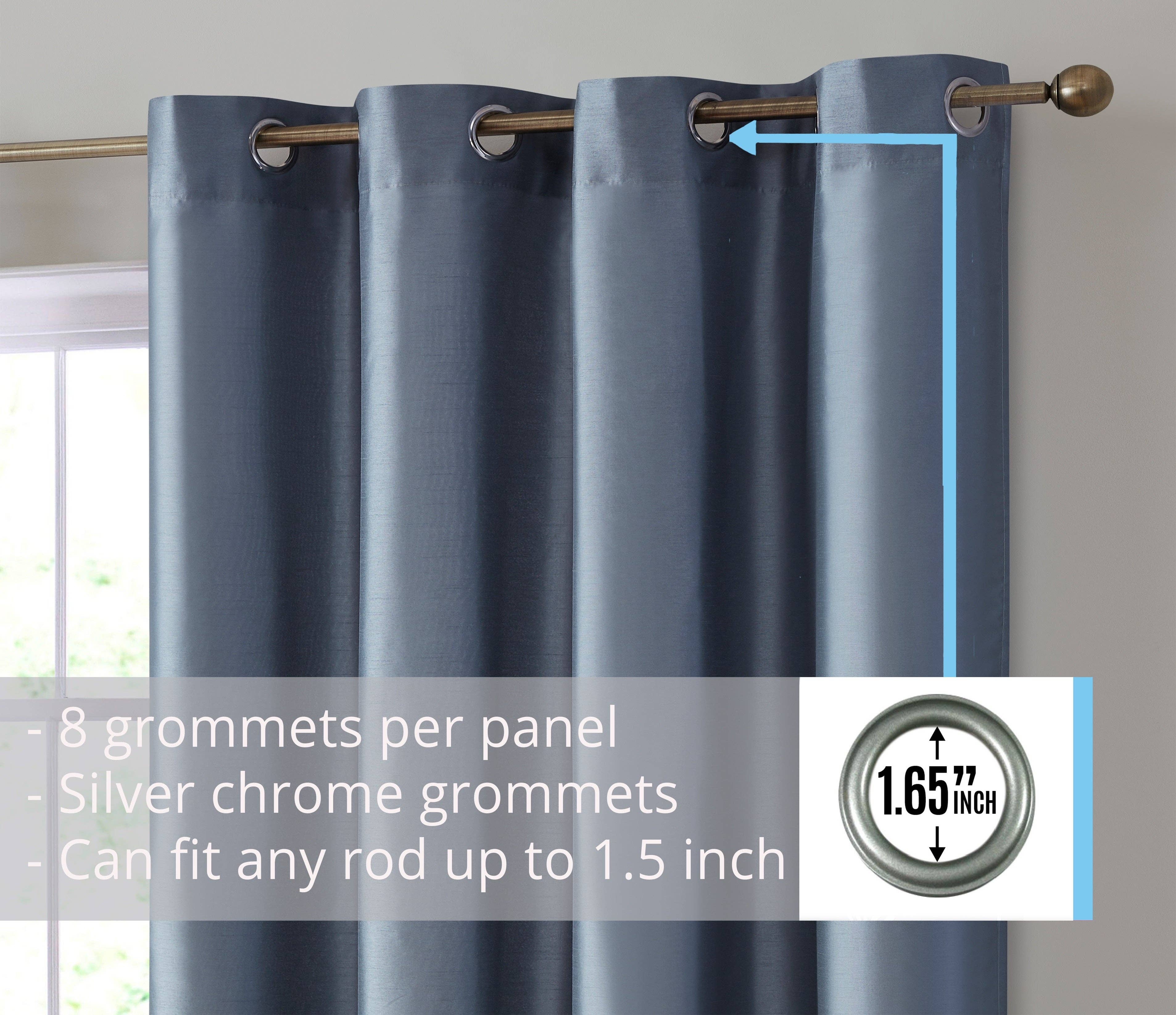 HLC.me - Wholesale Curtain - Jefferson Faux Silk Grommet Curtain Panels55