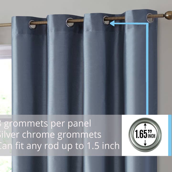 HLC.me - Wholesale Curtain - Jefferson Faux Silk Grommet Curtain Panels55