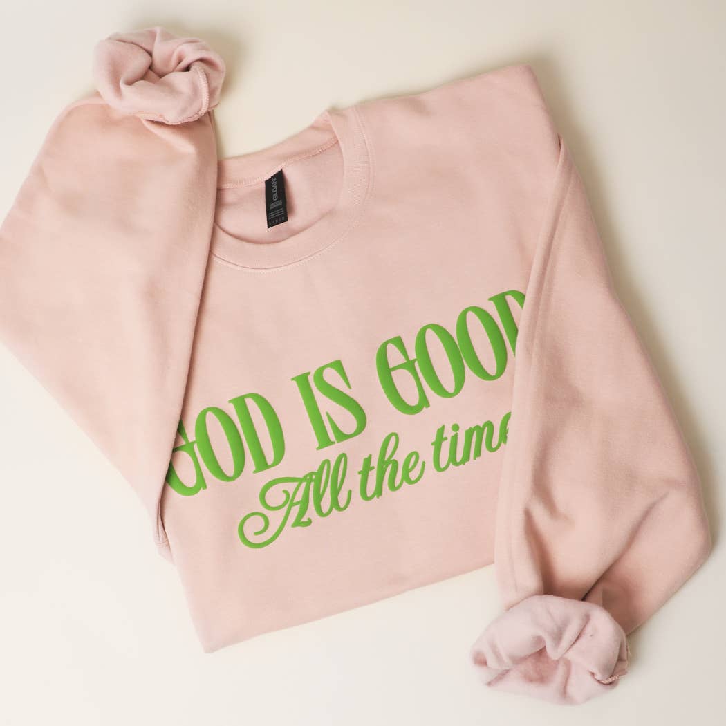 Fashion City - Wholesale Graphic Sweatshirt - Women's - GOD IS GOOD All The Time PUFF MIDWEIGHT Sweatshirt4