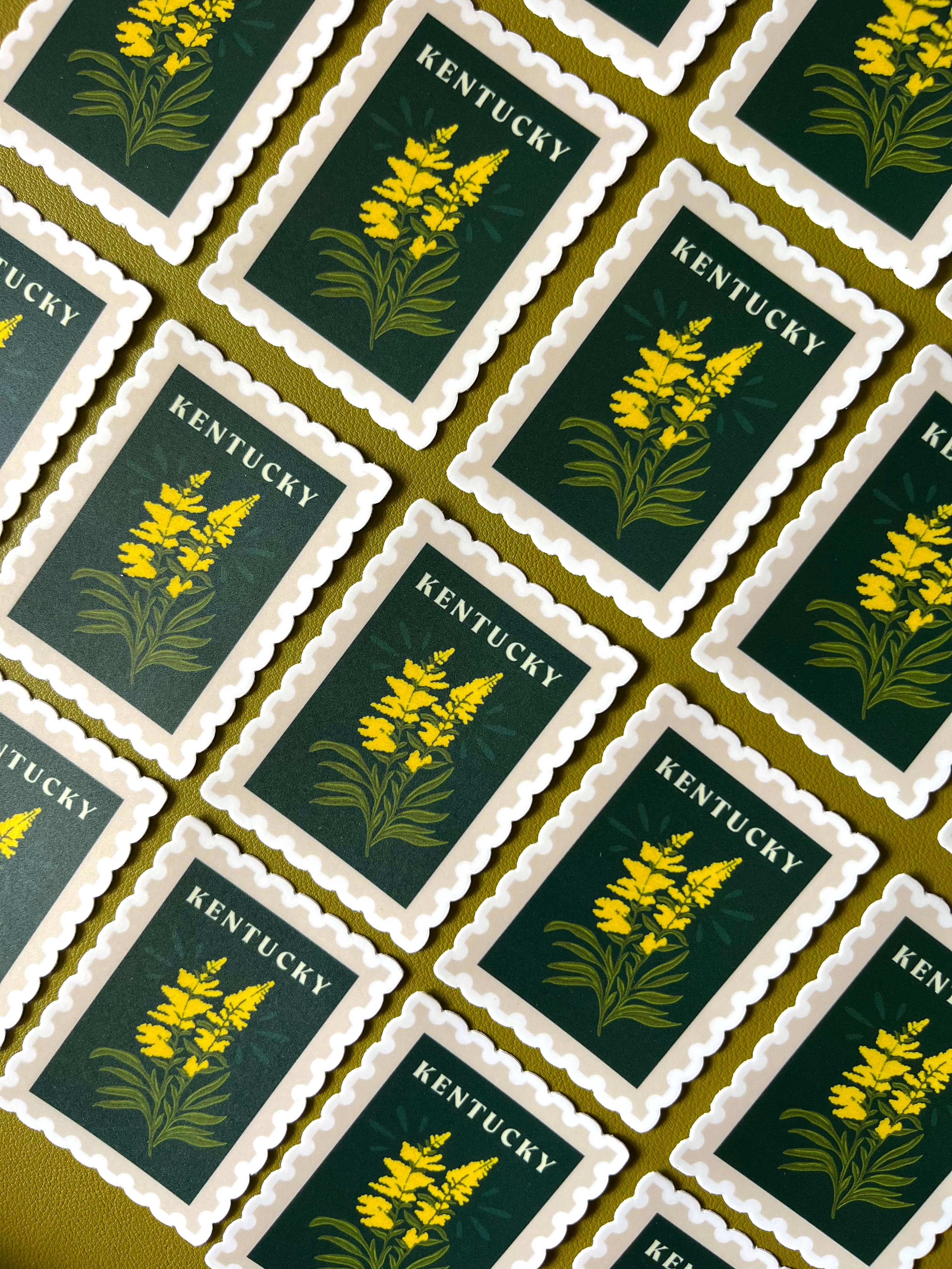 Jessica Holly Creative - Wholesale Sticker - Kentucky State Flower Stamp Style Vinyl Sticker, 2.5in2