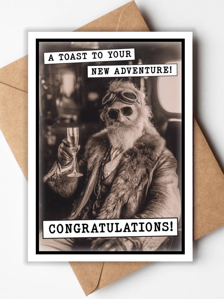 Congratulations Card | Funny Congrats Card | Good Luck Card for wholesale by Greeting Cards by Katie Doodle & Gifts by Matchbox Card Co