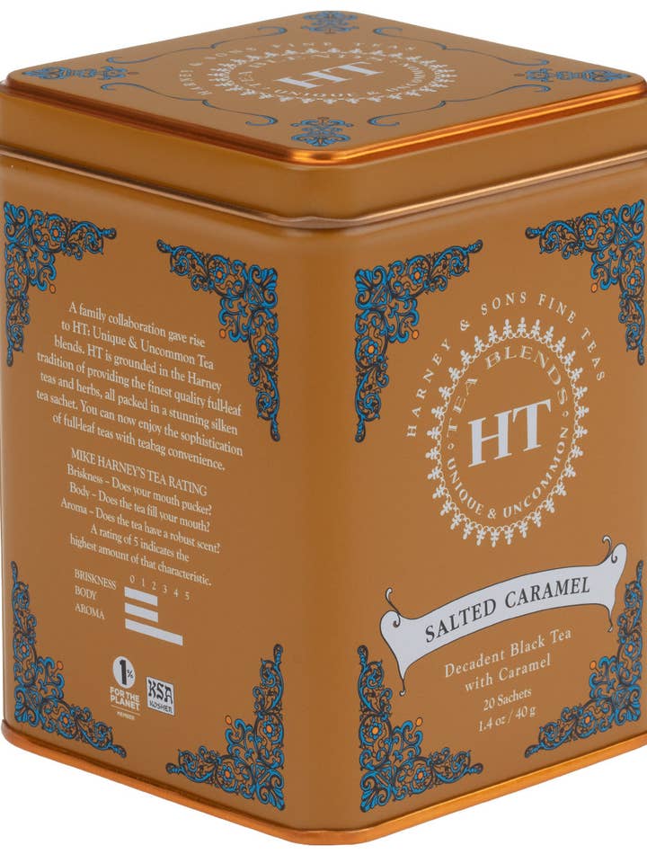Salted Caramel, HT Tin of 20 Sachets for wholesale by Harney & Sons Fine Teas