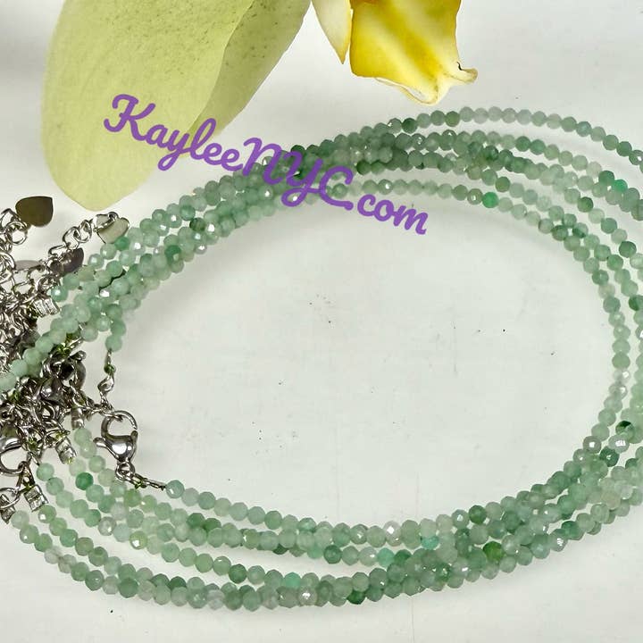 KayleeNYC – Engroshandel Ankelkæde – 2mm Naturlig Burma Jade Jadeit Ankelkæder Krystaller Helbredelse3