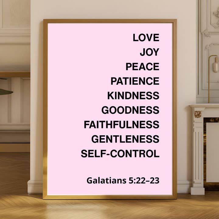 Fruit of the Spirit Christian Wall Art – Galatians 5:22–23 for wholesale by Evertrue Prints
