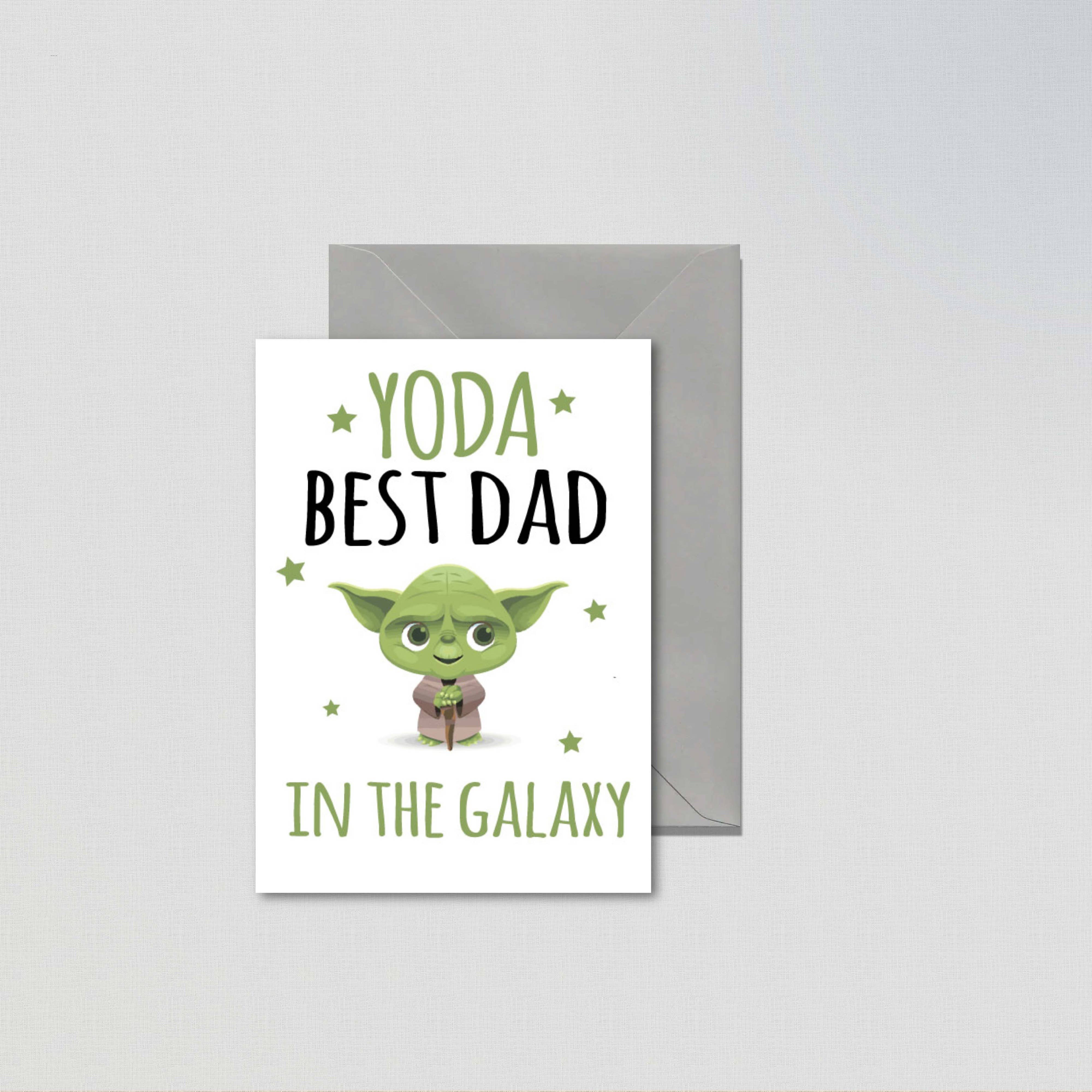 Cheeky Chops Cards & Wanky Candles – wholesale Father’s Day card – Funny Cute Star wars Card for Dad – Yoda Best DAD -C97