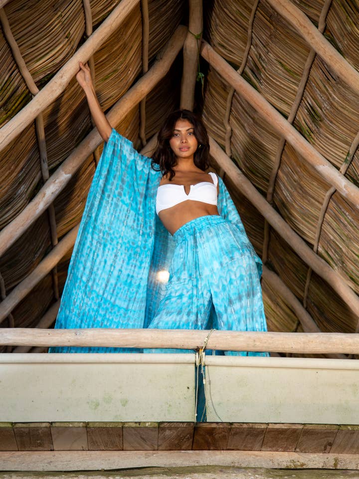 Summer Beach Cover Up Samantha Premium Kaftan Robe with Tie for wholesale by Bali Prema