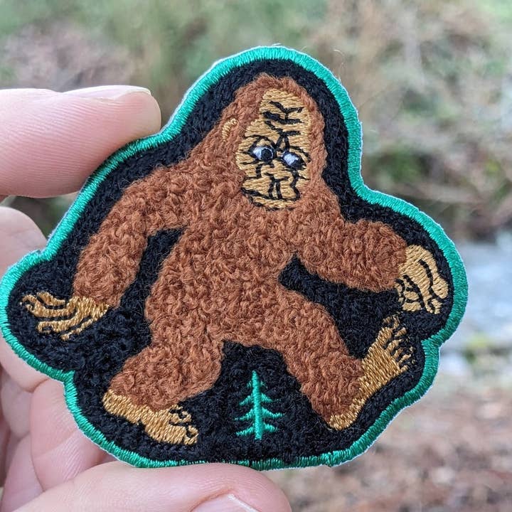 Fuzzy Bigfoot Patch for wholesale by NW Corner Goods