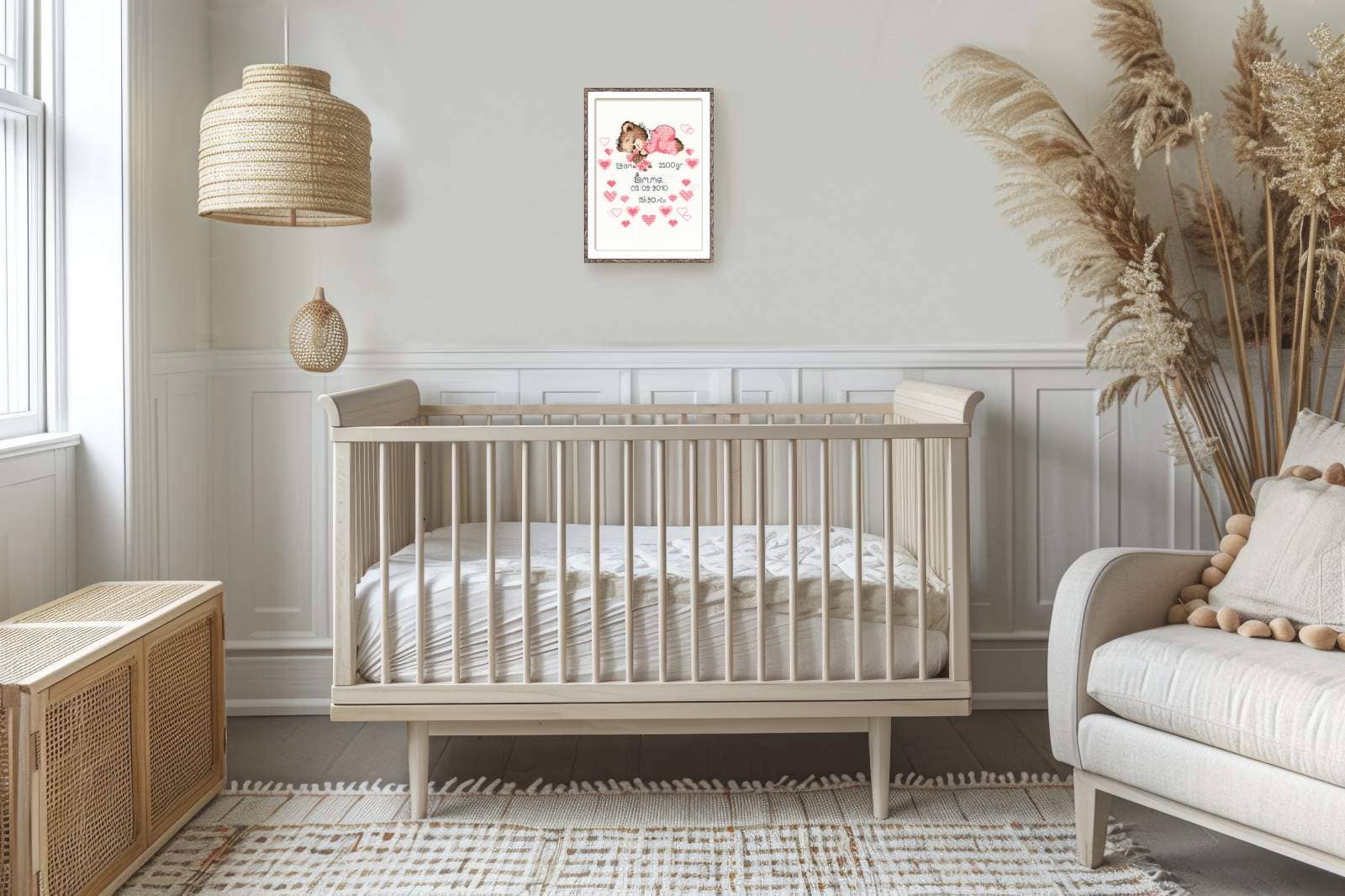 RIOLIS – Material para bordar/ponto de cruz por atacado – Kit de Ponto Cruz da Riolis 1123 Anúncio de Nascimento de Meninas6