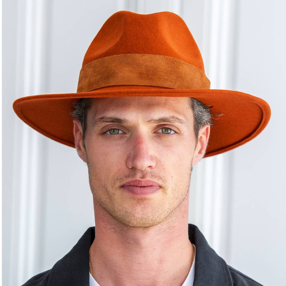 TRAVAUX EN COURS... - Wholesale Fedora - Unisex - WIDE BRIM HAT - leather braid46