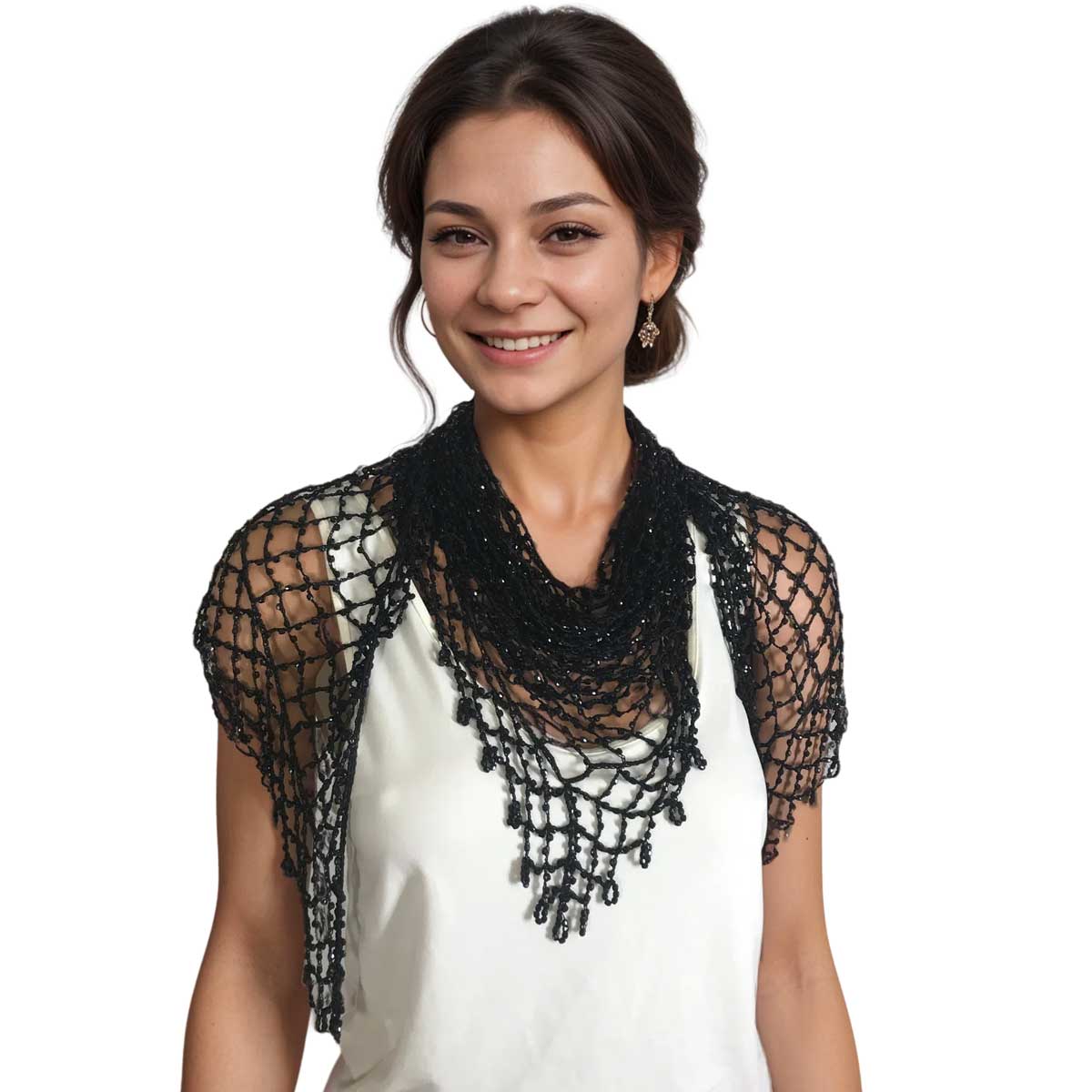 The Magic Scarf Company - Wholesale Outerwear Vest - Women's - 027 - Shanghai Beaded Triangle3