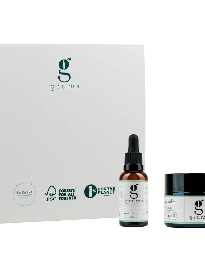 Hydra Glow Kit – Återfuktande Gåvoset med Kaffekräm & Olja för wholesale av grums