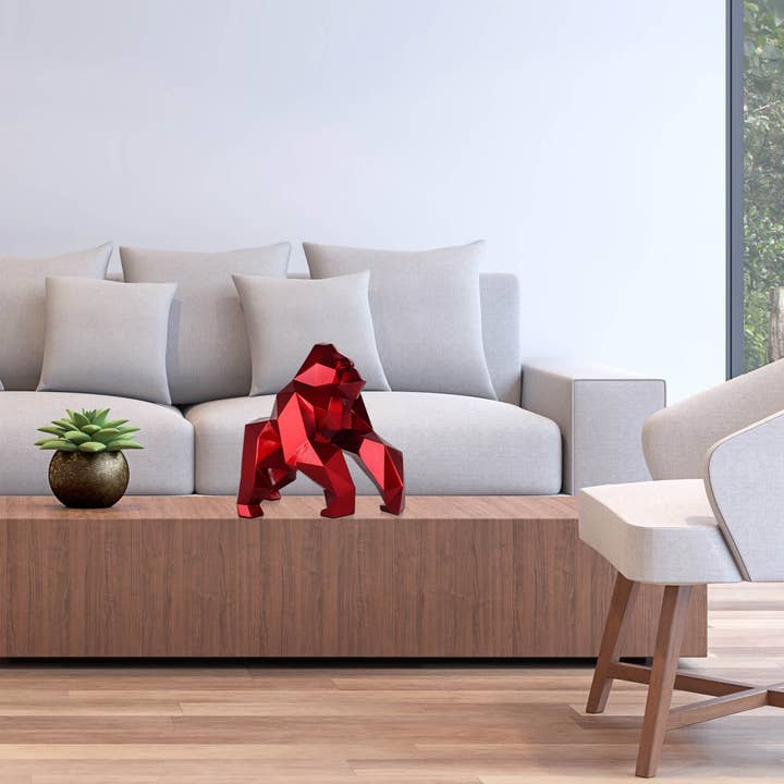 ADM Home Decoration - Wholesale Sculpture - 'Faceted Gorilla' Resin Sculpture3