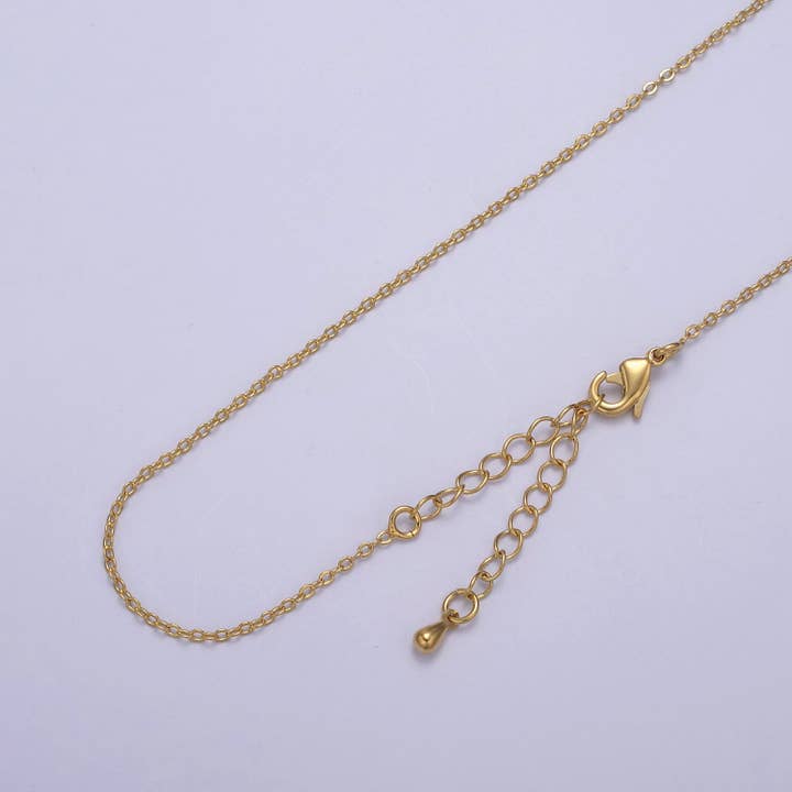 24k Gold Filled Cable Chain Dainty Chain Simple Everyday Layering Necklace WA-734 for wholesale by Aim Eternal
